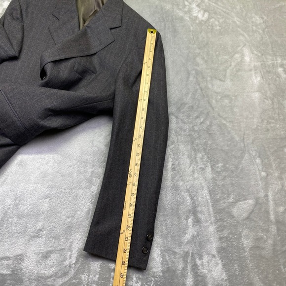 Patrick James Lords of London Gray Herringbone Wool Blazer Mens Sport Coat USA - Picture 6 of 11